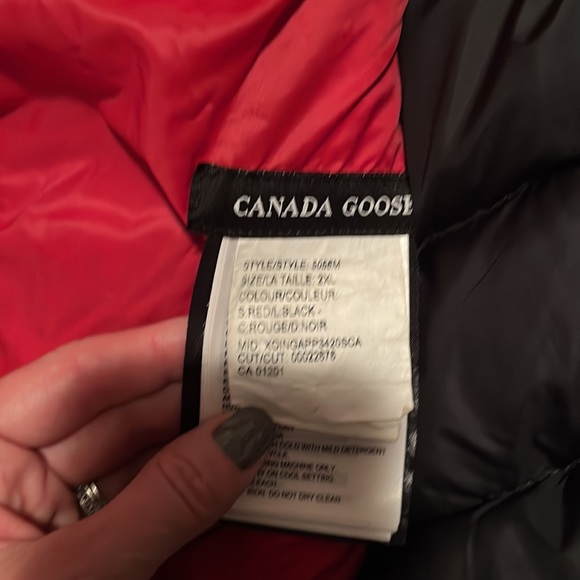 XXL red Canada goose Winter Coat men’s puffer, very warm. Zippered pockets - Picture 6 of 16
